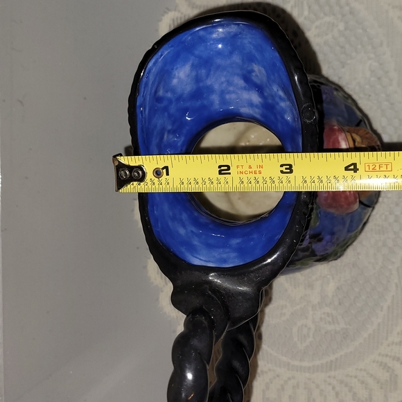 Vintage Hand Painted Pitcher Man & Grapes - Picture 12 of 16